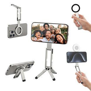 Держатель телефона Ulanzi MA60 Foldable Magnetic Phone Tripod (Silver)