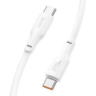 Кабель HOCO X93 Type-C to Type-C 100W, 2m, TPE, TPE connectors, White
