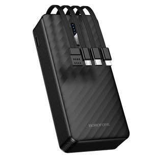 Внешний аккумулятор BOROFONE BJ84A Smooth power bank with four cables(20000mAh) Black