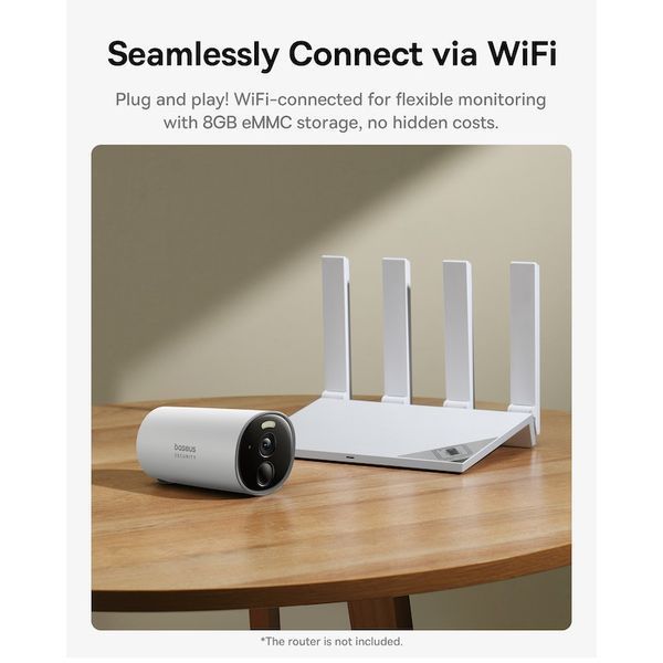 Дополнительная IP-камера видеонаблюдения Baseus Security B1 Outdoor Camera 2K White