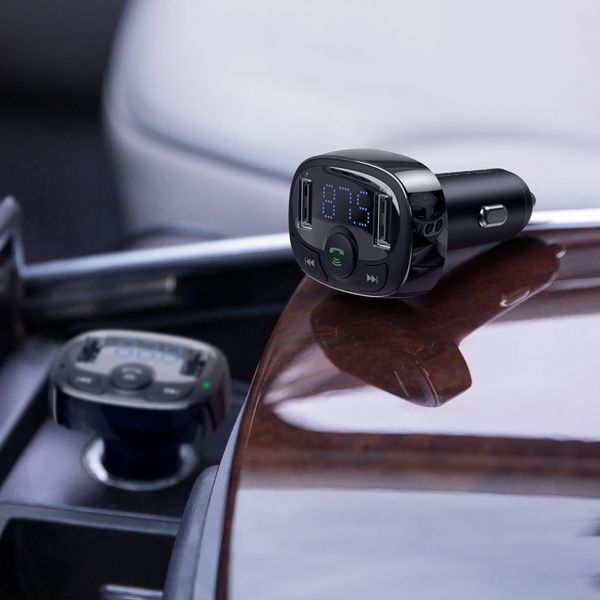 АЗП з FM-модулятором Baseus T Shaped S-09A Car Bluetooth MP3 Player (Standard Edition) Black