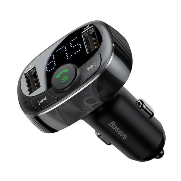 АЗП з FM-модулятором Baseus T Shaped S-09A Car Bluetooth MP3 Player (Standard Edition) Black