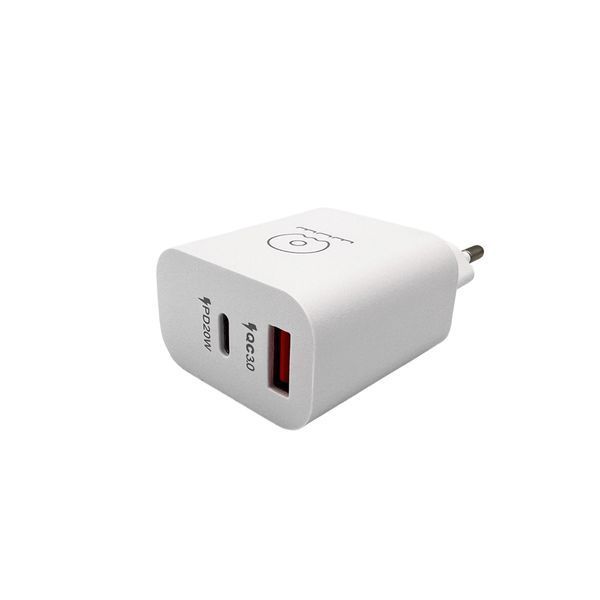 Мережевий зарядний пристрій WUW-C172 20W PD USB-C + USB QC3.0 18W black