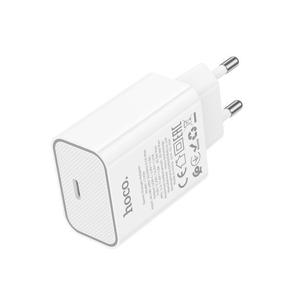 Сетевое зарядное устройство HOCO C143A Benefit single port PD20W charger White