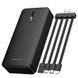 Зовнішній акумулятор BOROFONE BJ84A Smooth power bank with four cables(20000mAh) Black