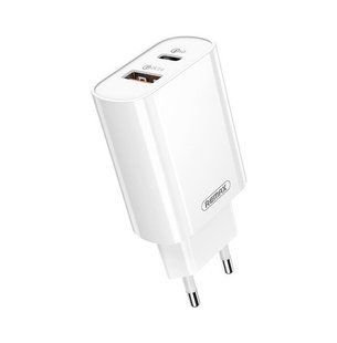 Мережевий зарядний пристрій REMAX Jane Series QC3.0+PD 20W GaN Fast Charger RP-U37 EU-White