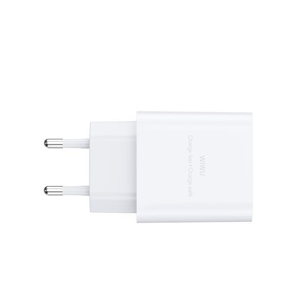Сетевое зарядное устройство с кабелем WIWU 2.4A Essen GaN Fast Charger Combo с A-M cable Wi-G023 A-M EU White