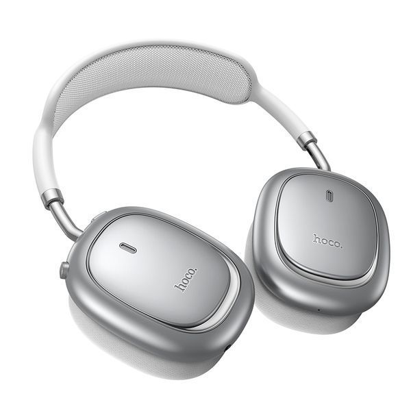 Беспроводные накладные наушники HOCO W68 Calma ANC noise-canceling BT headphones(App) Silver