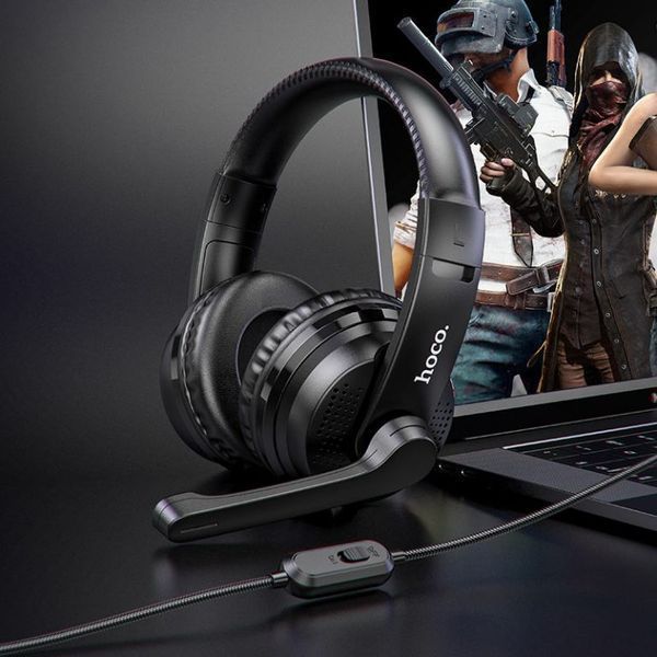 Навушники ігрові HOCO W103 Magic tour gaming headphones Black