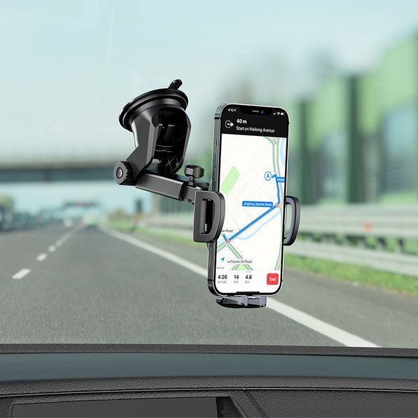 Автодержатель для телефона BOROFONE BH53 Windy center console car holder Black Grey