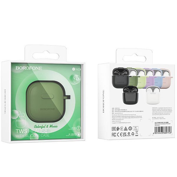 Бездротові навушники TWS BOROFONE BW29 Charm Forest Green