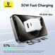 Сетевое зарядное устройство с кабелем Baseus Palm Fast Charger C+U 30W EU Moon White (с USB-C 20V/3A)