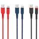 Кабель HOCO X59 USB to Type-C 3A, 1m, nylon, TPE connectors, Red