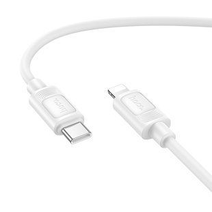 Кабель HOCO X122 Benefit PD27W silicone charging data cable iP White