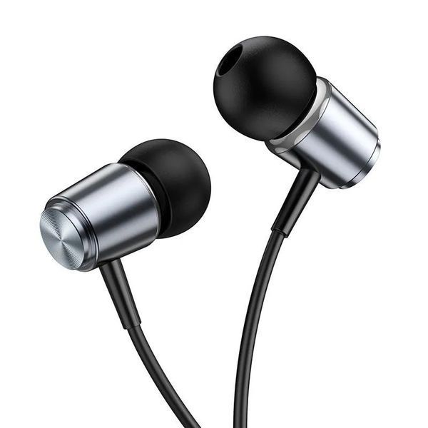Наушники проводные HOCO M108 (3.5mm) Metal Gray