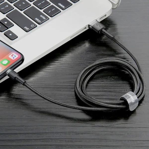 Кабель Baseus Cafule Cable USB For Lightning 1.5A 2m Gray+Black