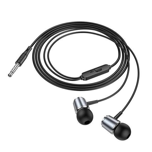 Навушники дротові HOCO M108 (3.5mm) Metal Gray