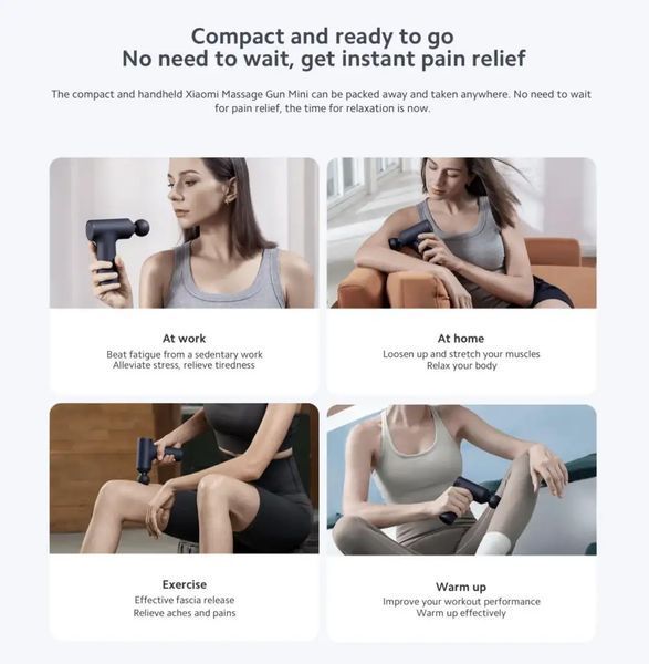 Перкусійний масажер Xiaomi Mi Home Fascia Gun 3 Mini Edition