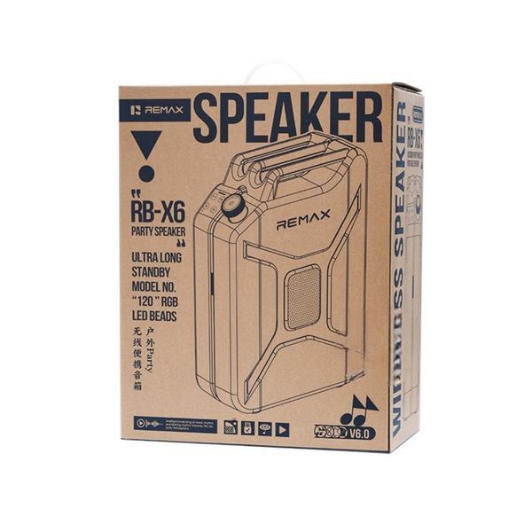 Портативна колонка REMAX RB-X6 Outdoor Party Wireless Portable Speaker,120W, Black