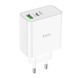 Мережевий зарядний пристрій HOCO C113A Awesome PD65W dual port(1A1C) charger White