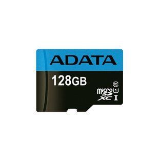 Карта памяти microSDXC (UHS-1) A-DATA Premier 128Gb Class 10 А1 (R-100Mb/s) (adapter SD)