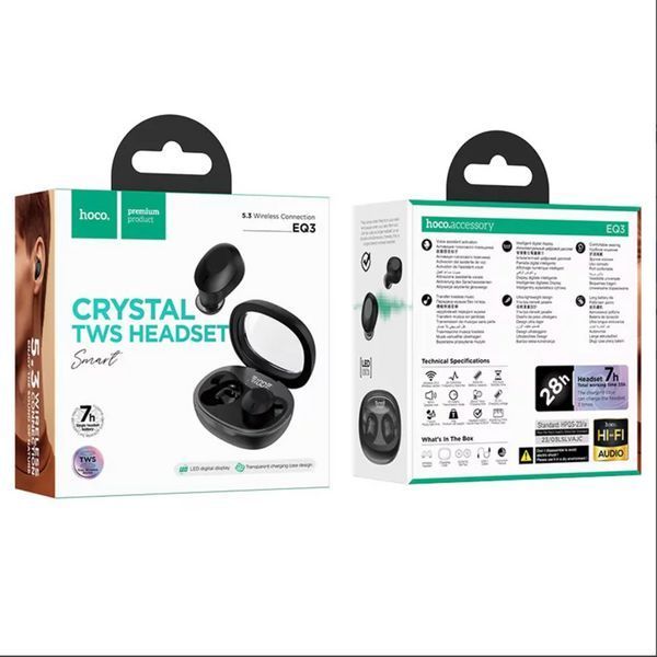 Беспроводные наушники TWS HOCO EQ3 Smart Black
