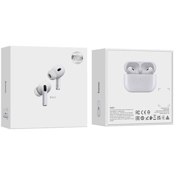 Бездротові навушники TWS HOCO EW51 True wireless ANC noise reduction BT headset White