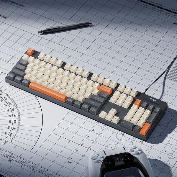 Клавіатура HOCO GM61 Murphy 3-color wired keyboard(Ukrainian version) star gray