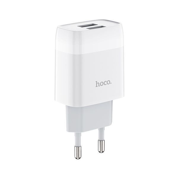 Сетевое зарядное устройство HOCO C73A Glorious dual port charger 12W White