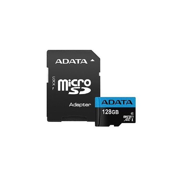 Карта памяти microSDXC (UHS-1) A-DATA Premier 128Gb Class 10 А1 (R-100Mb/s) (adapter SD)