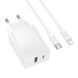 Сетевое зарядное устройство с кабелем BOROFONE BAS76A Source PD30W+QC3.0 charger set(C to iP) White