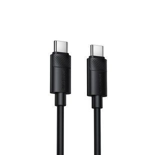 Кабель BOROFONE BX123 Leya 60W silicone charging data cable C to C Black