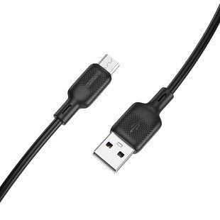 Кабель BOROFONE BX113 Lenny silicone charging data cable Micro (L=1M) Black