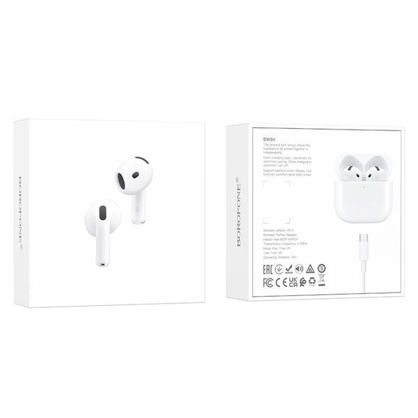 Беспроводные наушники TWS BOROFONE BW94 White