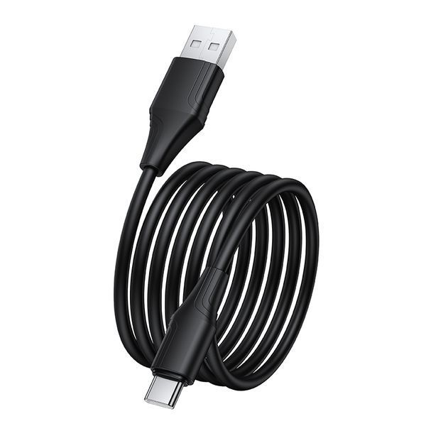 Кабель HOCO X124 Bien silicone charging data cable Type-C Black