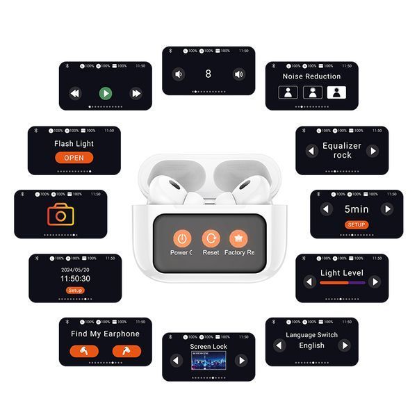 Беспроводные наушники TWS HOCO EW72, ANC, Reduction touch screen, White