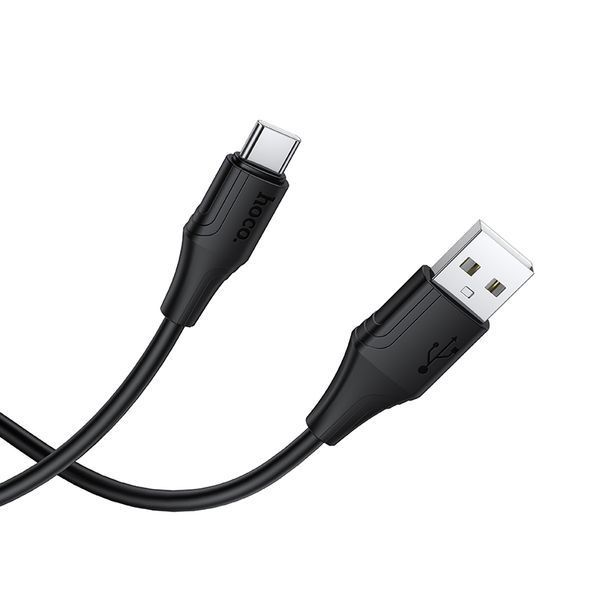 Кабель HOCO X124 Bien silicone charging data cable Type-C Black