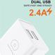 Мережевий зарядний пристрій з кабелем WUW-T92 2USB/2.4A set type-c