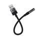 Аудиокабель ACEFAST J13 USB-A to 3.5mm female, nylon braid, 0.15m, Black