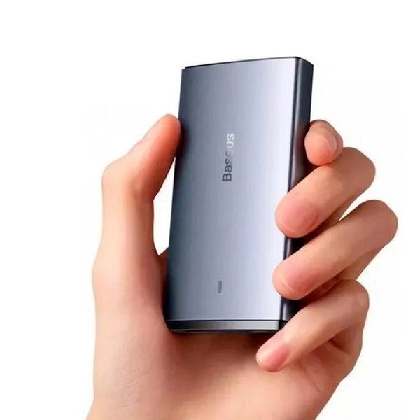 Мережевий зарядний пристрій з кабелем Baseus GaN5 Pro Ultra-Slim Fast Charger C+U 65W Gray((With Mini White Cable C to C 100W(20V/5A) 1m Black)