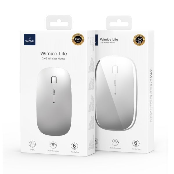 Манипулятор мышь беспроводная WIWU Wimice Lite 2.4G Wireless Mouse WM101-C silver