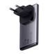 Мережевий зарядний пристрій з кабелем Baseus GaN5 Pro Ultra-Slim Fast Charger C+U 65W Gray((With Mini White Cable C to C 100W(20V/5A) 1m Black)