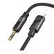 Аудиокабель BOROFONE BL22 iP to 3.5mm male, nylon braid, 1m, Black