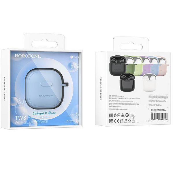Бездротові навушники TWS BOROFONE BW29 Charm Azure Blue