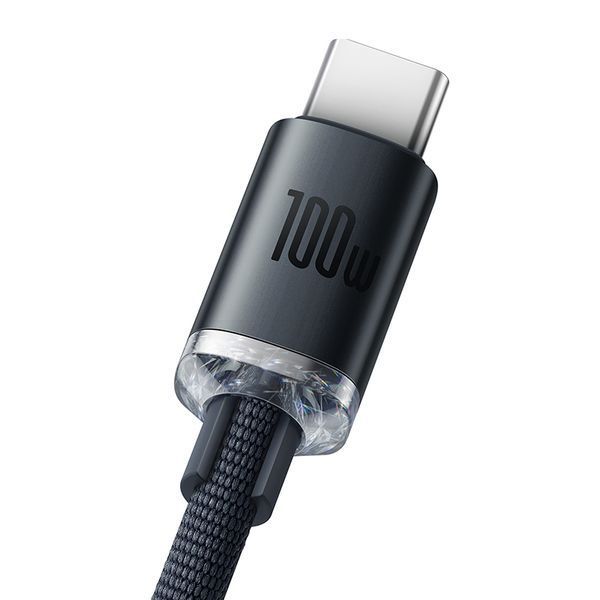 Кабель Baseus Crystal Shine Series Fast Charging Data Cable USB to Type-C 100W 2m Black