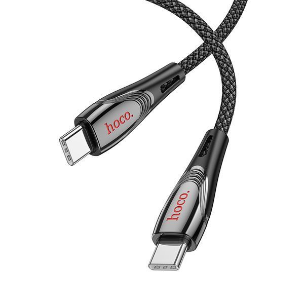 Кабель HOCO U133 Monte 60W charging data cable Type-C to Type-C Black