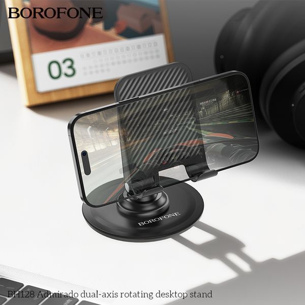 Держатель для телефона BOROFONE BH128 Admirado dual-axis rotating desktop stand Black