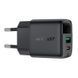 Сетевое зарядное устройство для ACEFAST A114 PD25W GaN charger (USB-A+USB-C) with digital display Black