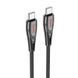 Кабель HOCO U133 Monte 60W charging data cable Type-C to Type-C Black