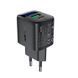 Сетевое зарядное устройство для ACEFAST A114 PD25W GaN charger (USB-A+USB-C) with digital display Black